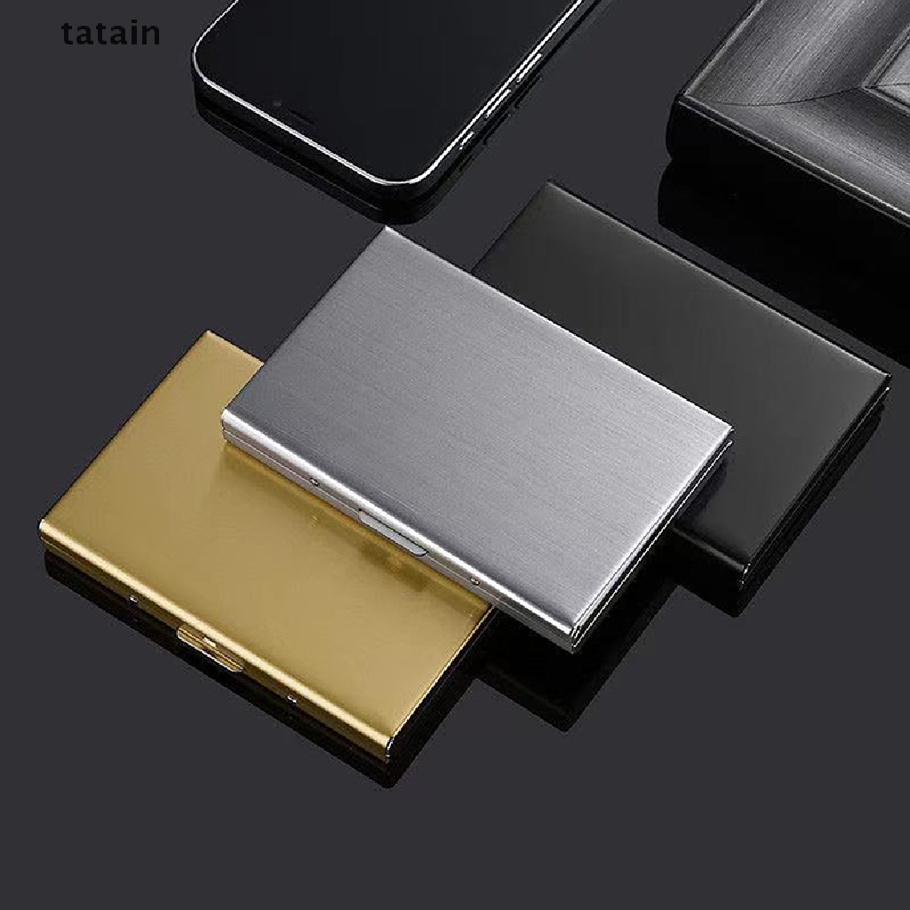 Ví da bò phối kim loại nhôm chống từ tính đựng thẻ tín dụng thiết kế thời trang CVX