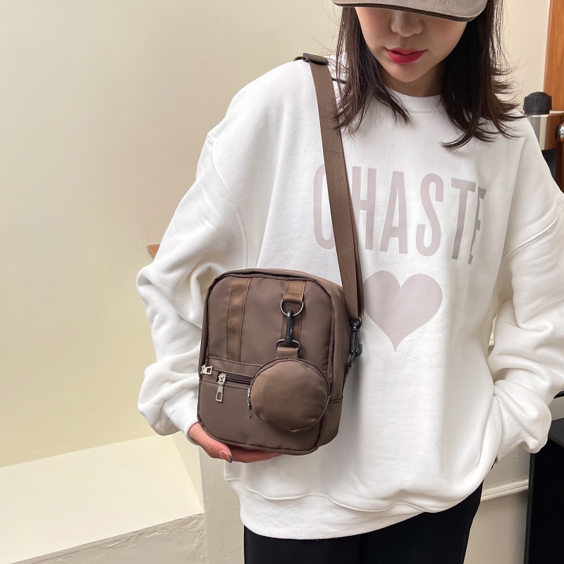 Túi Đeo Chéo Nhỏ Bằng Nylon Phong Cách Vintage Có Thể Tái Sử Dụng Dành Cho Nữ