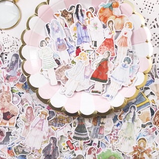 Set 14 sticker cô gái