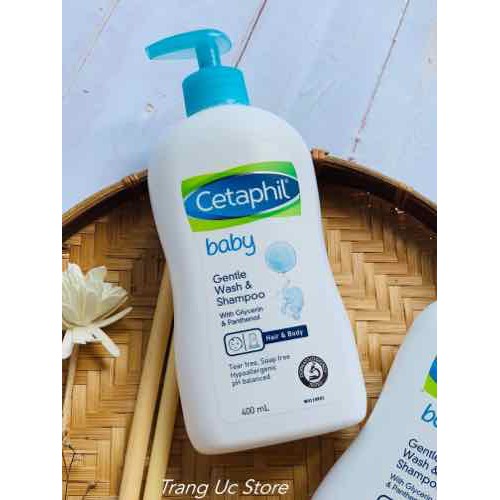 Cetaphil tắm gội 400ml - Sữa tắm gội 2 trong 1 Cetaphil Baby Gentle Wash &amp; Shampoo 400ml