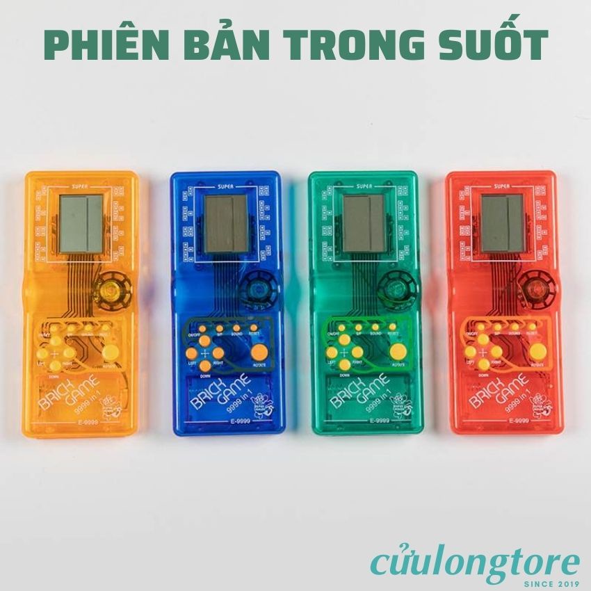 Máy Chơi Game Xếp Gạch Cầm Tay Màn Hình LCD Nhạc Game Thập Niên 80 90 Vui Nhộn 4 nút máy game cổ điển