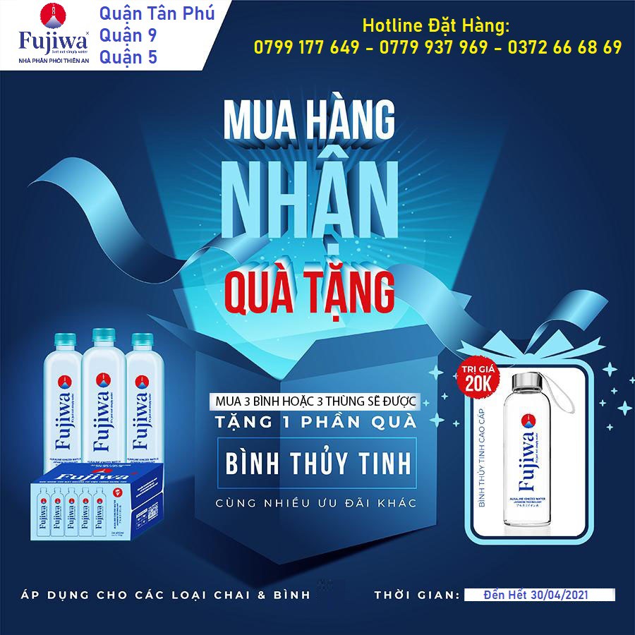 Nước uống ion kiềm Fujiwa 300ml – Thùng 24 chai