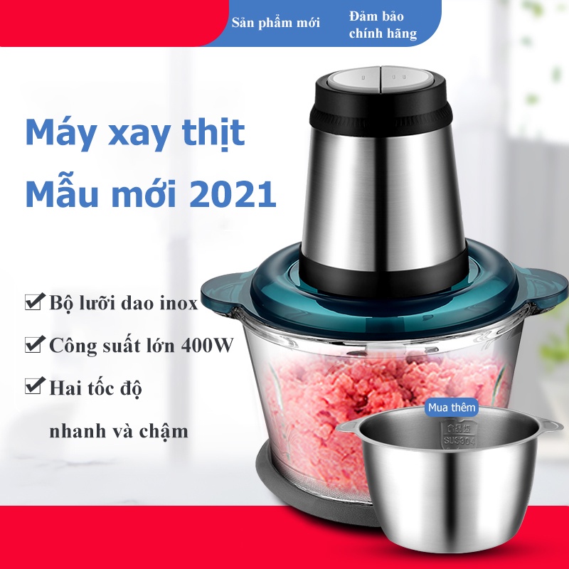 Máy xay thịt 6 lít 1000W rau và thịt bằng thép không ,tỏi ớt, rau củ quả, máy xay đa năng