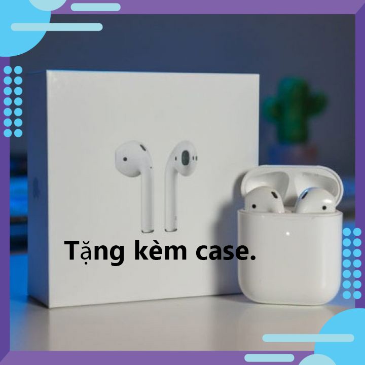[𝗧𝗮̣̆𝗻𝗴 𝗞𝗲̀𝗺 𝗖𝗮𝘀𝗲 𝗫𝗶̣𝗻] Tai Nghe Không Dây Airpods 2 Định Vị - Đổi Tên - Sạc Không Dây - Tháo Tai Dừng Nhạc Phiên Bản 20 | BigBuy360 - bigbuy360.vn