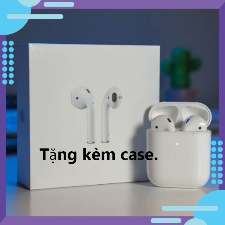 [𝗧𝗮̣̆𝗻𝗴 𝗞𝗲̀𝗺 𝗖𝗮𝘀𝗲 𝗫𝗶̣𝗻] Tai Nghe Không Dây Airpods 2 Định Vị - Đổi Tên - Sạc Không Dây - Tháo Tai Dừng Nhạc Phiên Bản 20