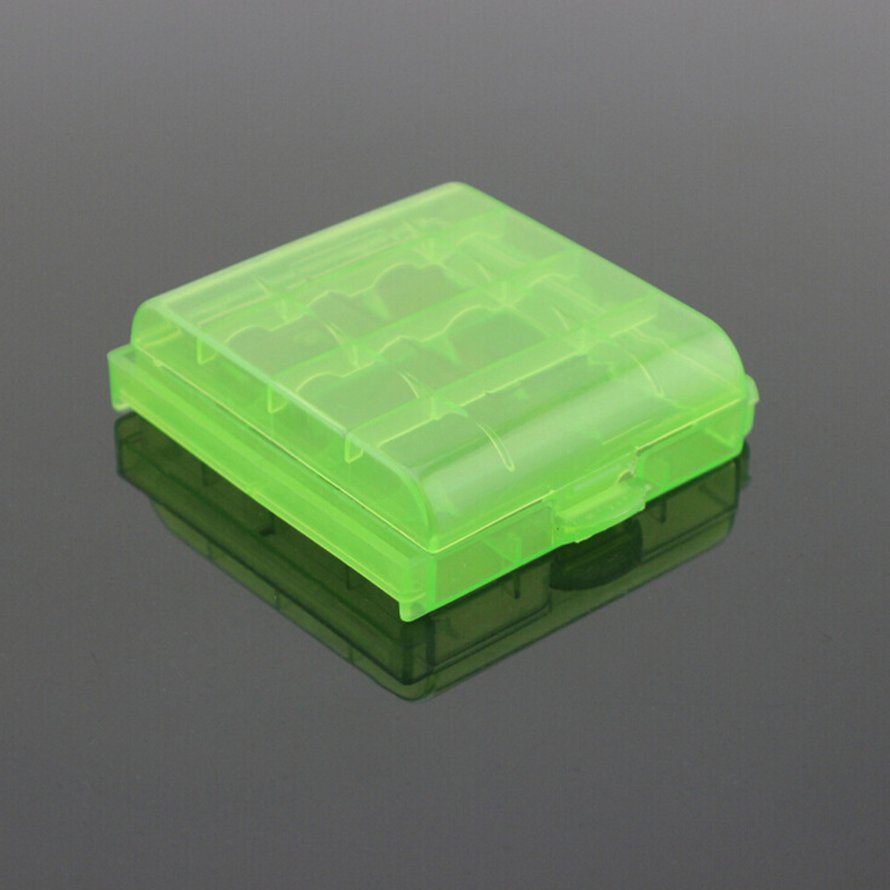 5 cái / gói Hộp đựng pin Coloful 4 AA AAA Nắp hộp bảo quản bằng nhựa cứng