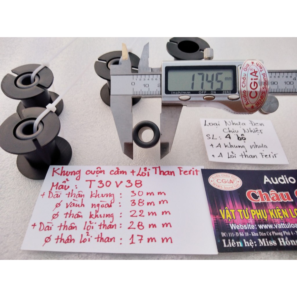 KHUNG CUỘN CẢM - LÕI NHỰA QUẤN CUỘN CẢM TRÒN 4 Bộ Audio Châu gia