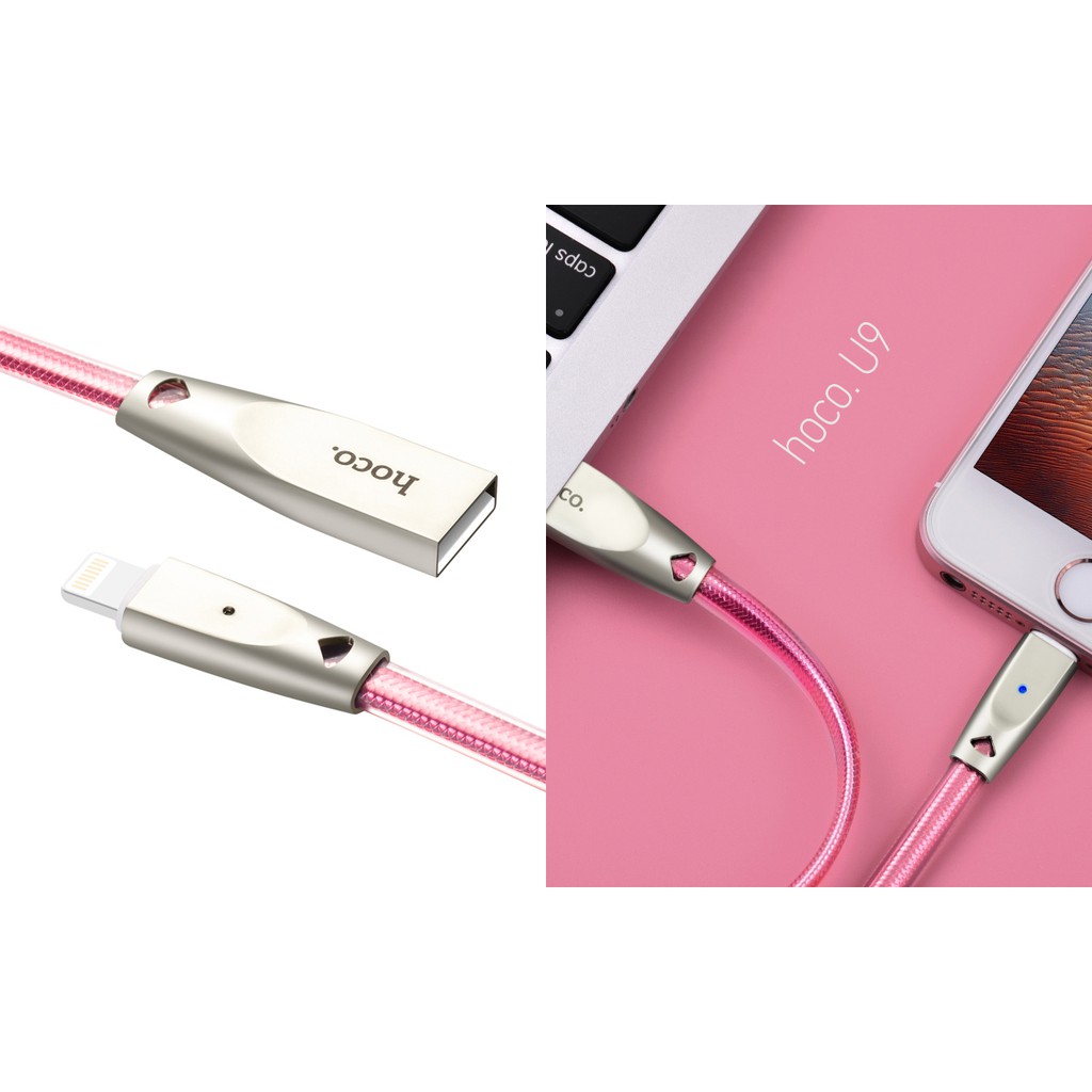 Cáp sạc Lightning Hoco U9 cho iPhone/iPad dài 1.2M - Hãng phân phối chính thức