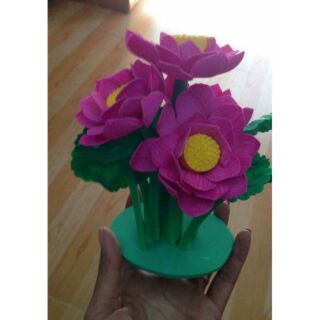 Đồ chơi tự làm mầm non_hoa sen,hoa các loại