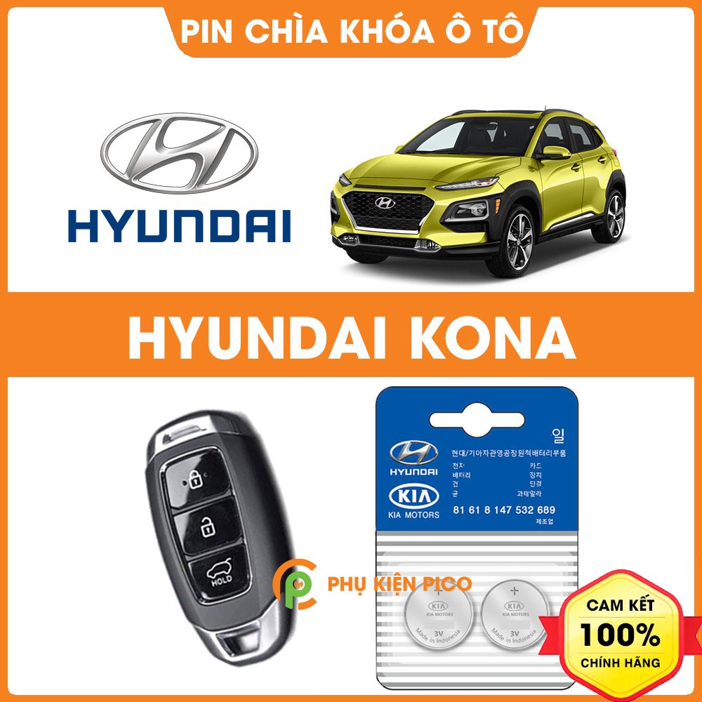 Pin chìa khóa ô tô Hyundai Kona chính hãng Hyundai sản xuất tại Indonesia 3V Panasonic