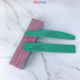 Lốc 10 dũa forpro xanh lõi hồng dũa móng tay dũa phá bột phá gel độ nhám 80/80