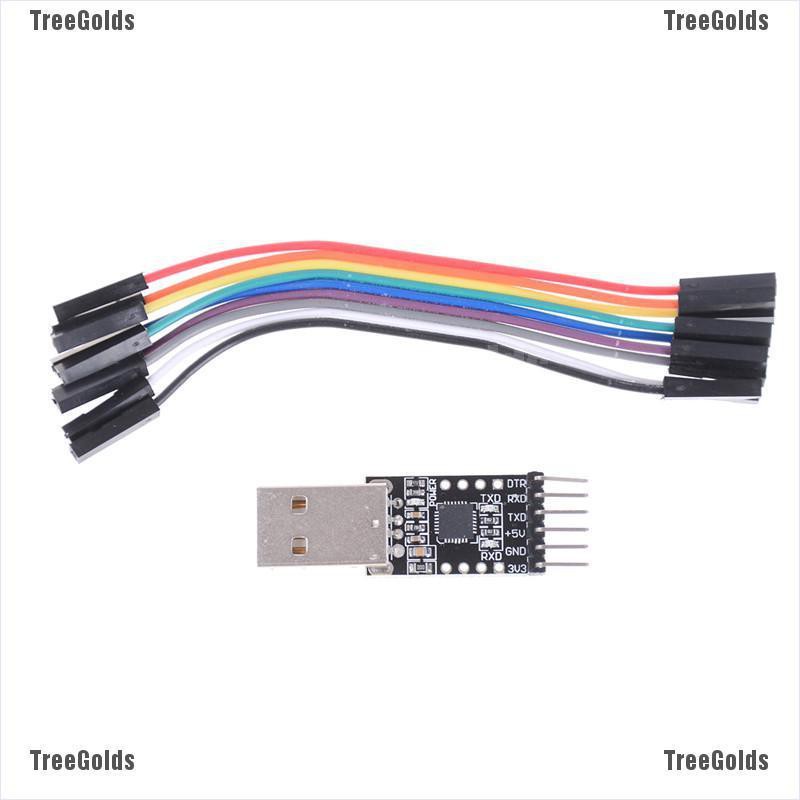 Mô Đun Chuyển Đổi Usb 2.0 Sang Ttl Uart 6pin Cp2102 + Dây Cáp