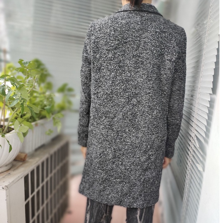 Áo khoác Măng tô Dạ Tweed Hàn second-hand, áo mangto, Trench coat- Đồ Si Bon MT7