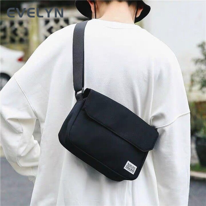 Evelyn Túi Đeo Chéo Vai Bằng nylon Màu Trơn Thời Trang Đơn Giản Phong Cách retro