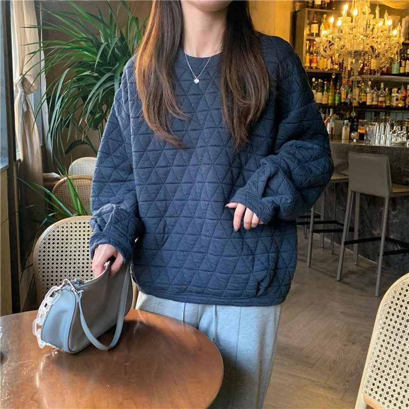 SUXI Áo sweater dáng rộng thiết kế mới thời trang mùa thu theo phong cách hàn quốc cho nữ