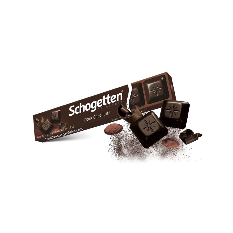 Sôcôla SCHOGETTEN - Vị Đắng Dark Chocolate - thanh 33g gồm 6 viên rời