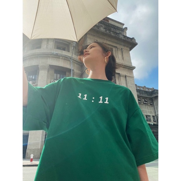 Áo thun tay lỡ 11.11 màu xanh cổ vịt hottrend CoolZ phông Unisex nam nữ Cotton oversize form rộng phong cách