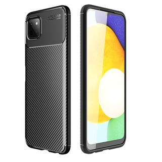 Ốp Lưng Silicon Sợi Carbon Thiết Kế Sang Trọng Cho Samsung Galaxy A03