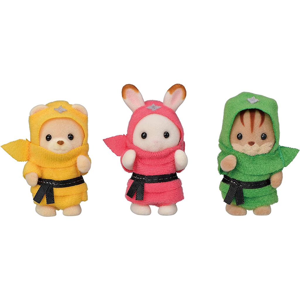 Đồ Chơi Sylvanian Families Bộ 3 Em Bé Siêu Đáng Yêu Trong Trang Phục Ninja Baby Trio Cuties