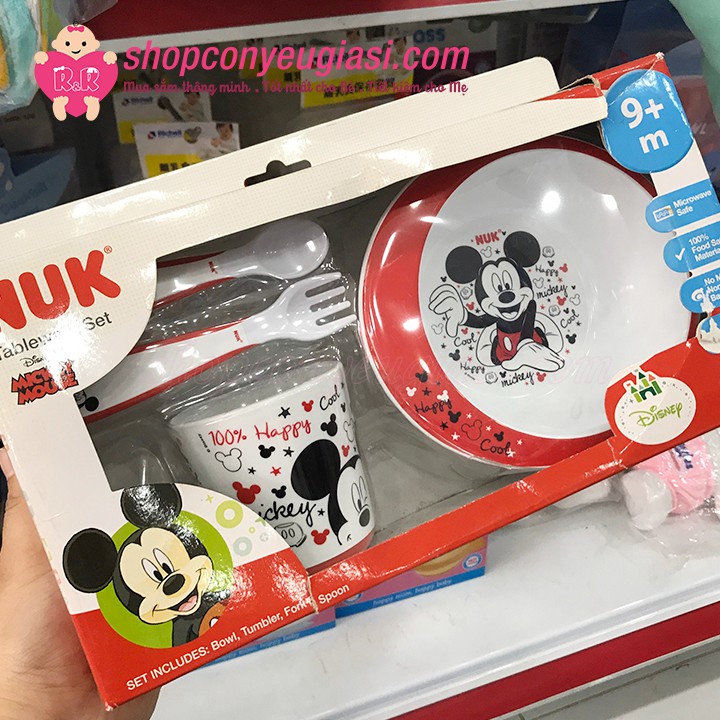 Bộ Tập Ăn Và Uống Nuk Mickey Mouse/Frozen