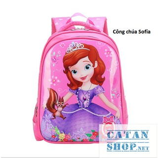 Balo học sinh cấp 1 hoạt hình dễ thương siêu tiện lợi, cặp học sinh chống gù lưng, thoáng mát