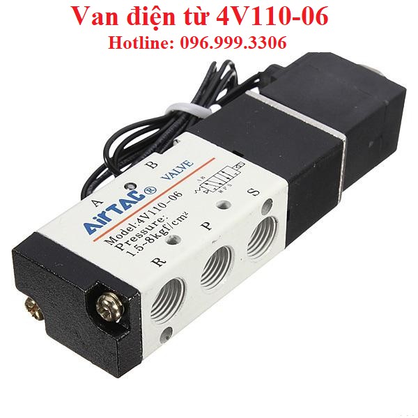Van điện từ 4V110-06  dùng để điều khiển xylanh khí nén giá sỉ