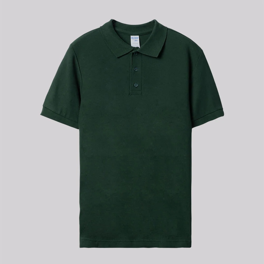 ÁO THUN POLO COTTON - XANH RÊU