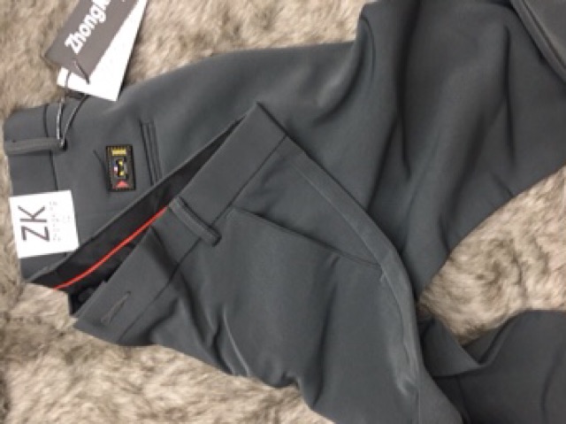 Quần Tây Âu Màu Xám Khói Ống Côn Vải Giản | BigBuy360 - bigbuy360.vn