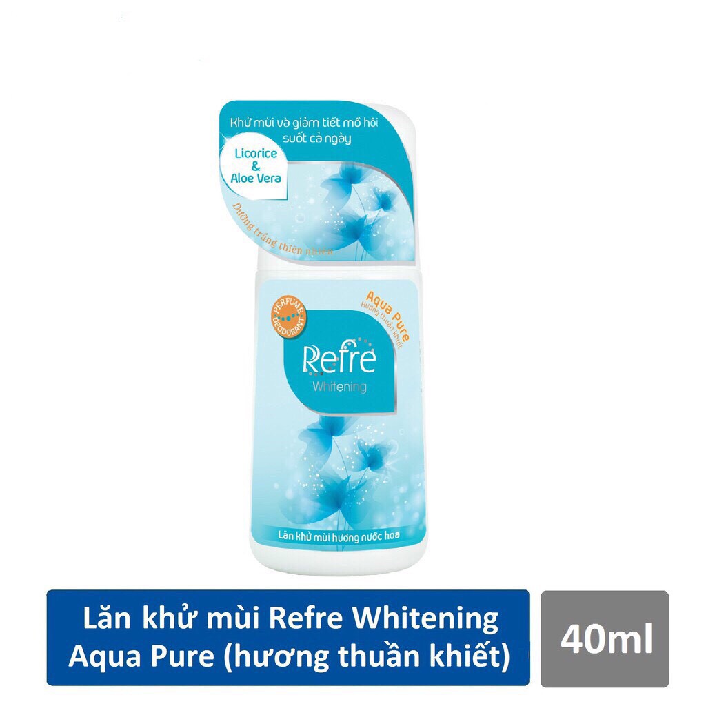 Lăn khử mùi dưỡng trắng hương nước hoa Refre Whitening 40ml( lọ thủy tinh)