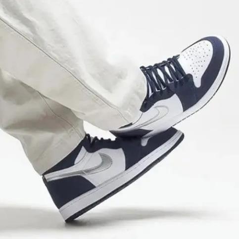 Giày thể thao air jordan 1 retro high midnight navy, giày jd xanh than cổ cao nam nữ phong cách thời trang, cá tính