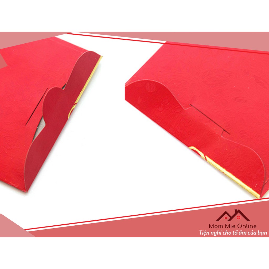 Lốc 6 Bao lì xì đỏ, phong bì đỏ chúc Tết, sinh nhật, đám cưới - J176