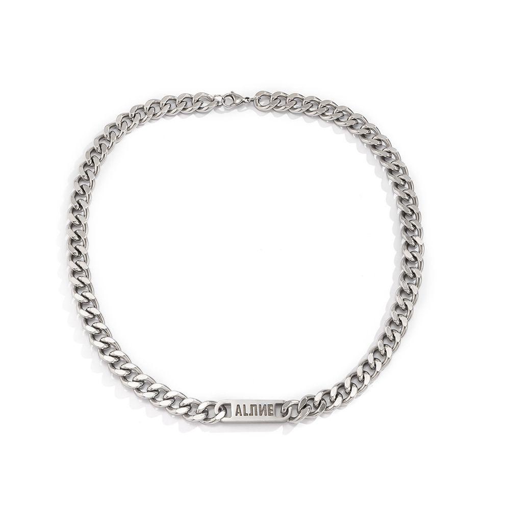 Vòng Cổ Choker Dây Xích Dày Dặn Phong Cách Punk Đơn Giản Cho Cặp Đôi