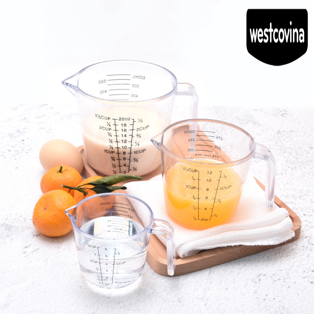 [Hot]☀ Cốc Đo Lường Trong Suốt Có Tay Cầm Tiện Dụng Cho Nhà Bếp