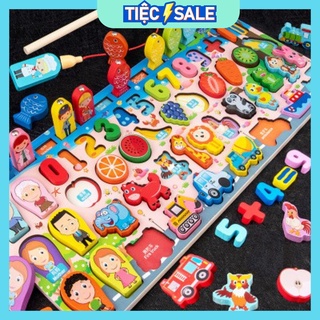 Bộ Đồ Chơi Câu Cá Và Ghép Số Học Đếm 63 Chi Tiết Cho Bé
