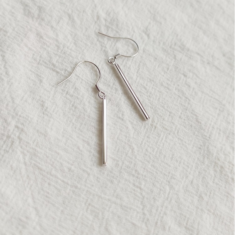 Khuyên tai WE FLOWER mạ bạc S925 thiết kế hình học thời trang đơn giản dành cho nữ