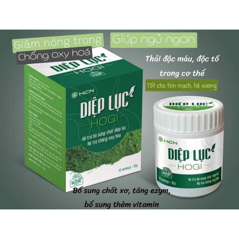 Diệp lục 92g Hogi hỗ trợ bổ sung diệp lục hạn chế các chất oxy hóa