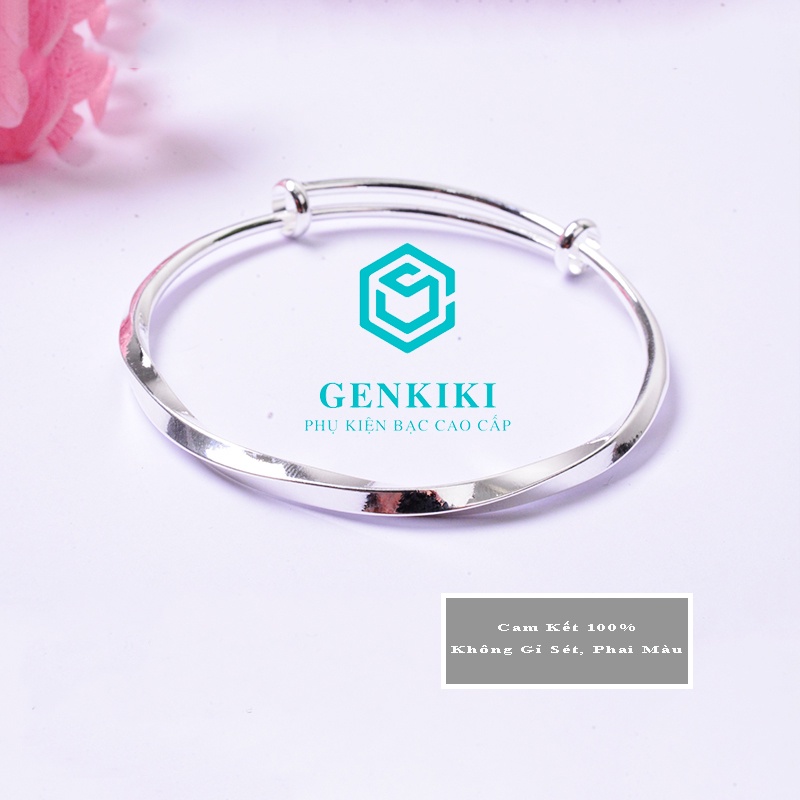 Lắc Tay Bạc Nữ Cao Cấp Họa Tiết Xoắn GenKiKi H14 | BigBuy360 - bigbuy360.vn