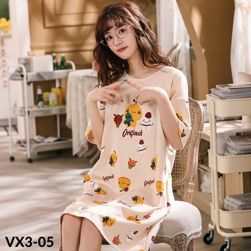 [XẢ KHO 3 NGÀY] VÁY NGỦ COTTON FORM RỘNG HÀNG QUẢNG CHÂU CÓ SẴN | BigBuy360 - bigbuy360.vn