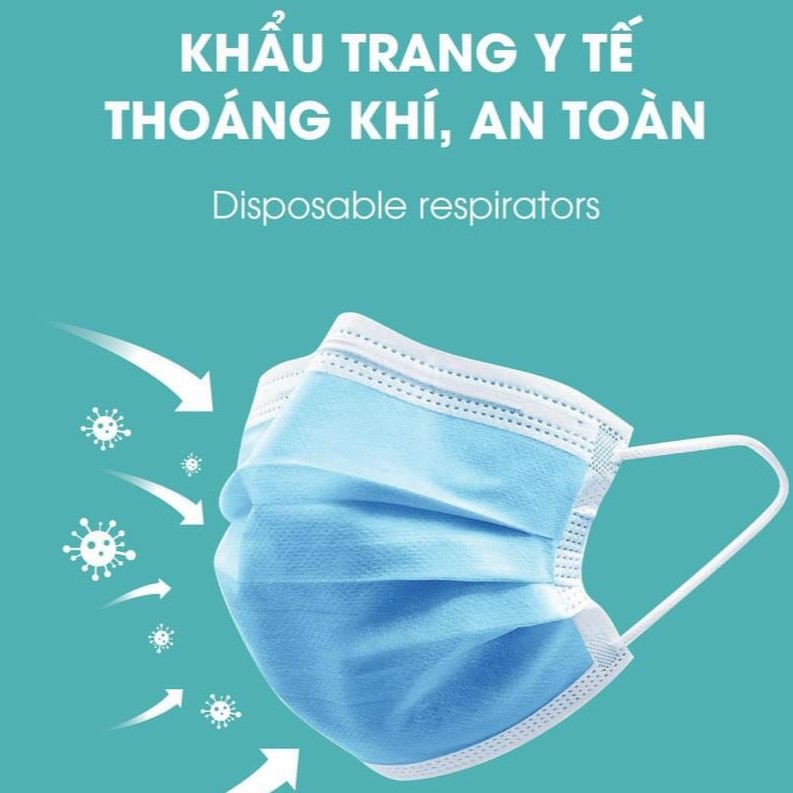 HỘP ( 50 ) CÁI KHẨU TRANG Y TẾ 4 LỚP 😷 ( TỔNG KHO GIA DỤNG GIÁ GỐC )