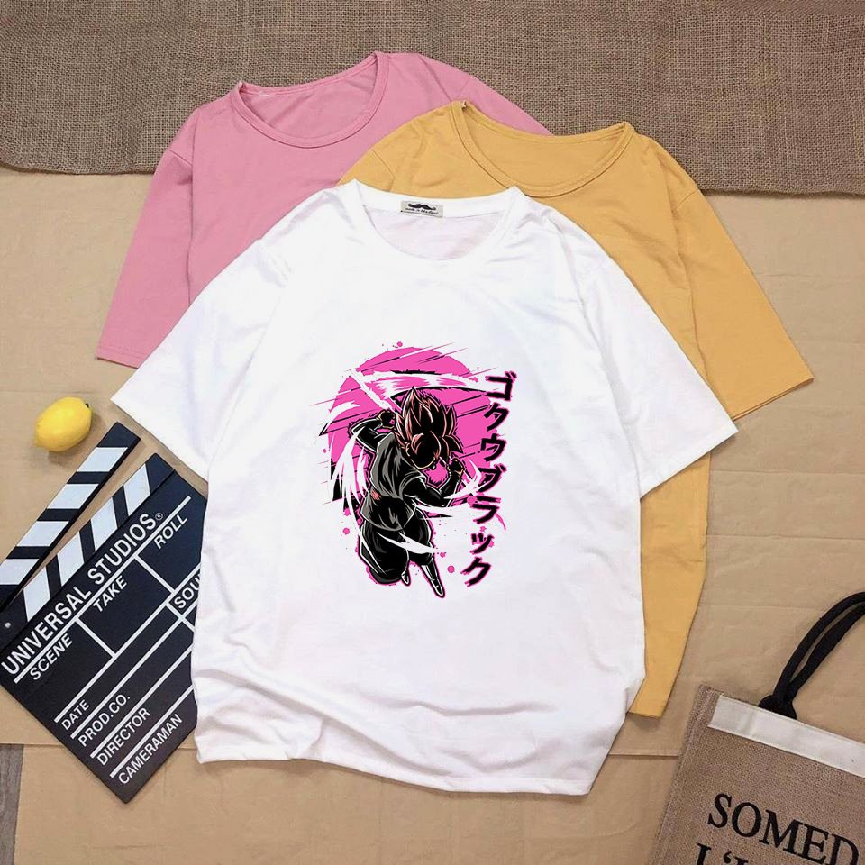 Áo thun tay lỡ unisex form rộng họa tiết goku vải dày mịn 20N1275