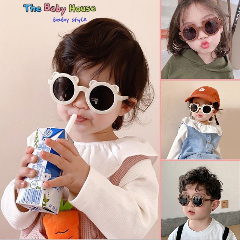 Kính Mát Chống Tia UV400 Cho Bé  𝐅𝐑𝐄𝐄𝐒𝐇𝐈𝐏 Kính Thời Trang Phong Cách Hàn Quốc Đáng Yêu Cho Bé