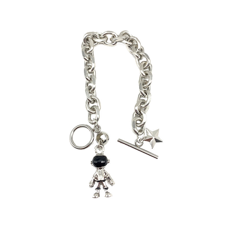 Vòng Đeo Tay Có Khóa Hình Gấu Đơn Giản Phong Cách Hàn Quốc