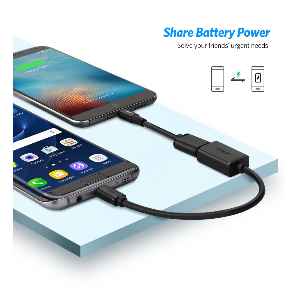 Dây cáp kết nối UGREEN Micro USB OTG dành cho điện thoại máy tính bảng