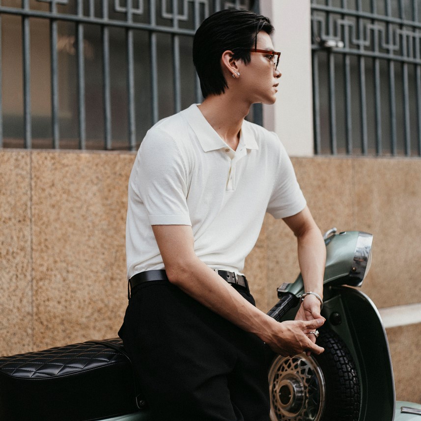 Áo polo nam premium trắng HIGHWAY MENSWEAR Aston