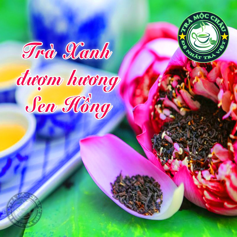Trà Sen Mộc Châu gói 25gr - Trà xanh ướp hương sen - Trà Mộc Châu Đặc Sản | BigBuy360 - bigbuy360.vn