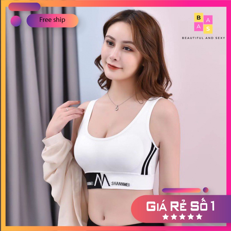 Áo bra croptop phối sọc, áo tập Gym, Yoga BAS029