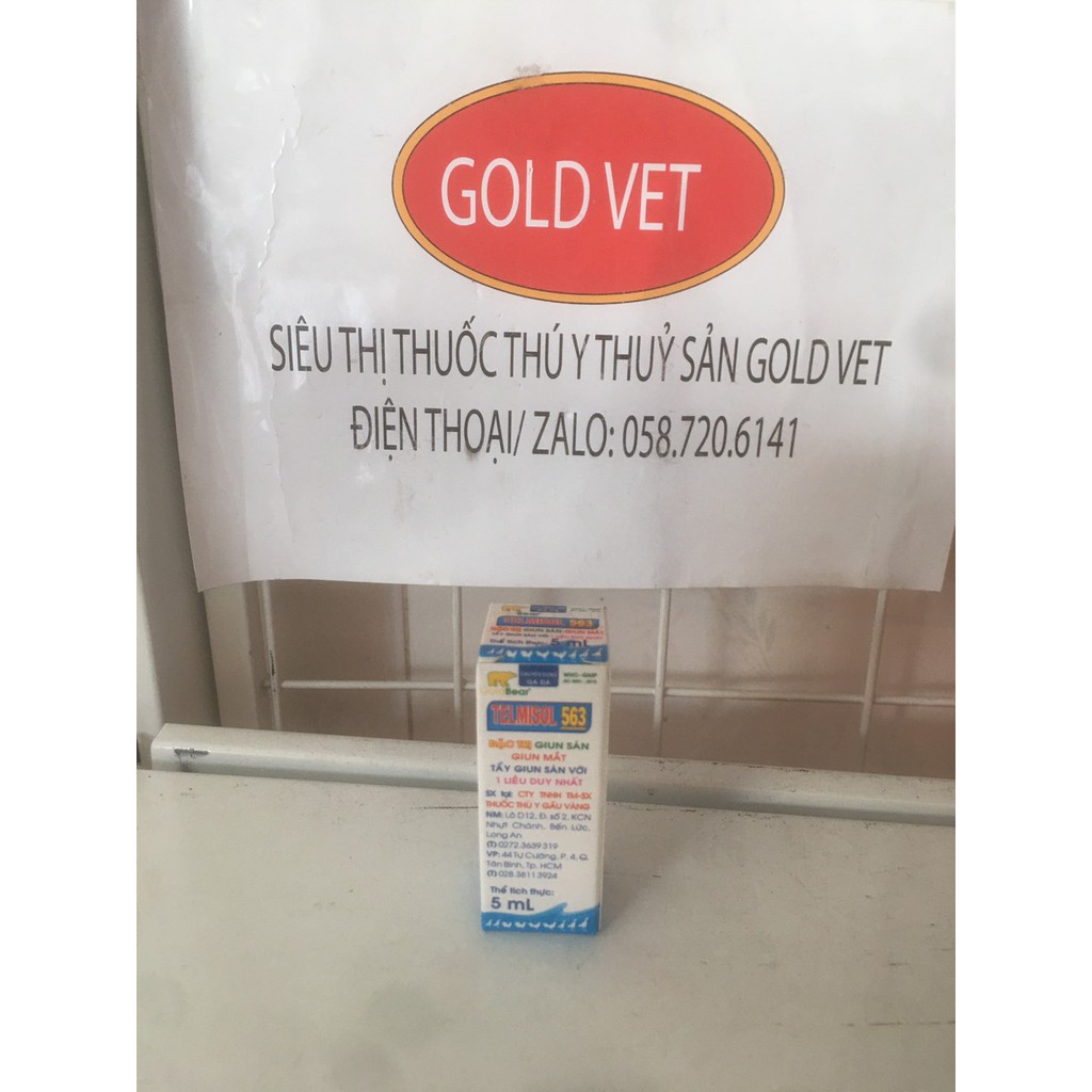 [ Giá rẻ] Telmisol 563 [5 ml] Ngăn ngừa, dứt điểm giun sán giun mắt cho gà đ