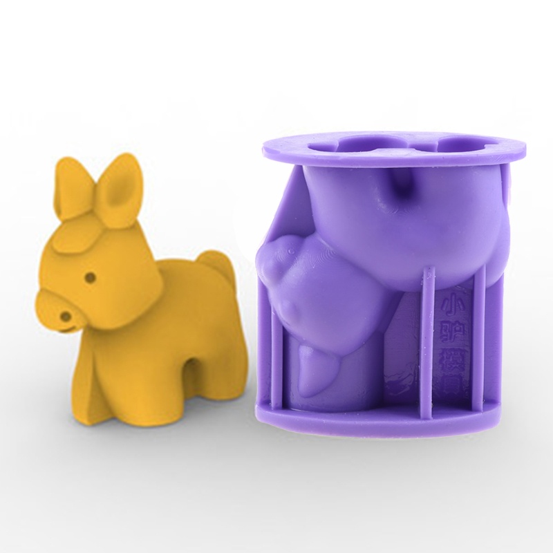 Khuôn Silicone Làm Đồ Trang Trí Thủ Công Hình Chú Lừa Con Đáng Yêu