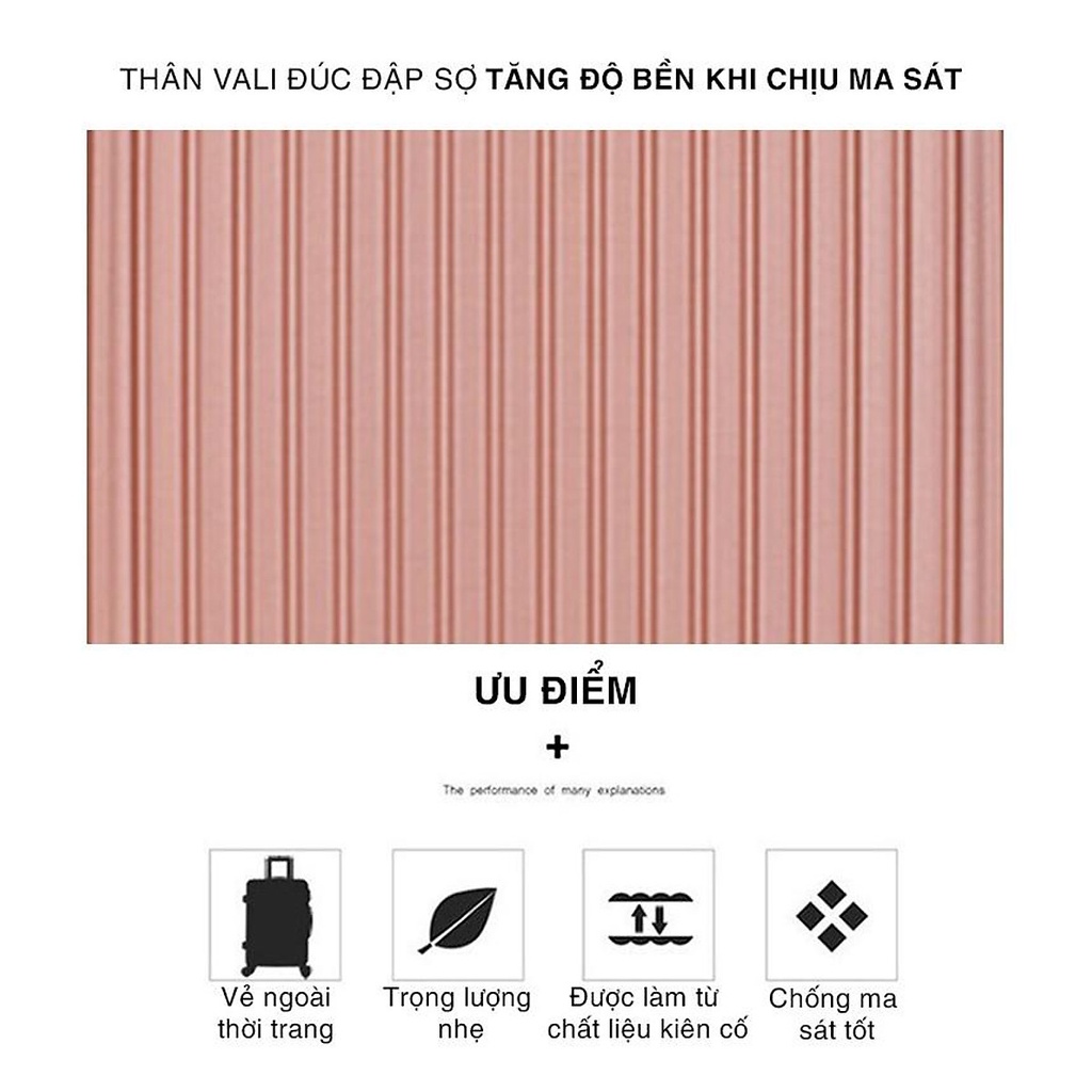 Vali sọc dọc thời trang/size 20/ mẫu mới