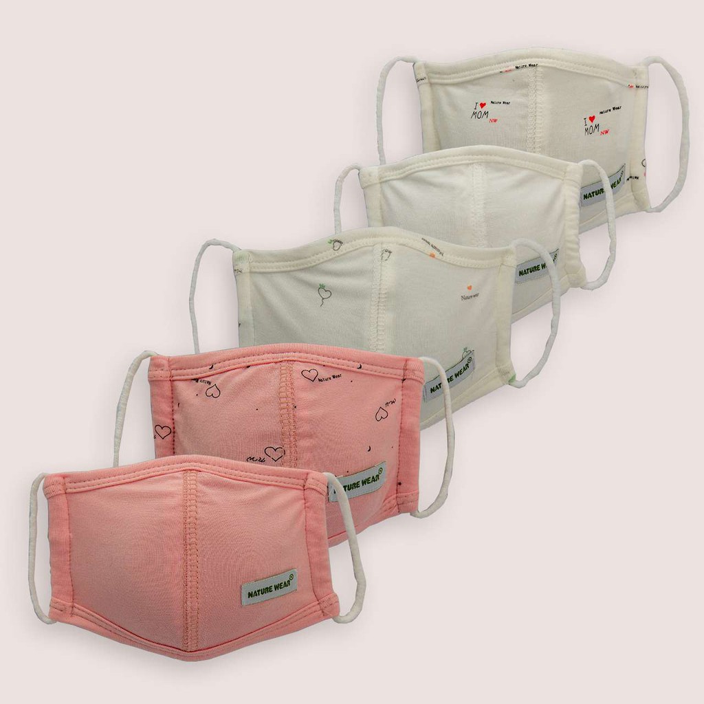 Khẩu trang vải kháng khuẩn Naturewear (set 2 chiếc)